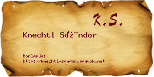 Knechtl Sándor névjegykártya